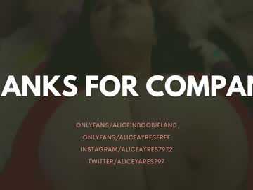 Aliceinboobieland May 22, 2025 Chaturbate stream image