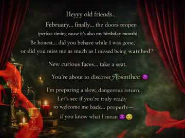 Absinthee January 28, 2026 Chaturbate stream image