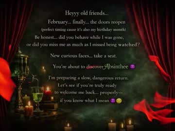 Absinthee February 02, 2026 Chaturbate stream image